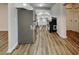 Modern kitchen with stainless steel appliances, ample cabinet space, and stylish flooring at 7054 Chappell Cir, Atlanta, GA 30360
