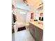 Bright bathroom features subway tile shower, grey vanity, and stylish decor at 1463 Macklone Ne St, Atlanta, GA 30307