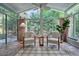 Cozy sun room with vaulted ceiling, large windows allowing for plenty of natural light, and tile floors at 115 Windover Ct, Roswell, GA 30075