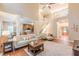 Spacious living room with hardwood floors, stairs, and an open layout at 5767 Wembley Dr, Douglasville, GA 30135