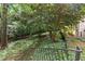 The backyard features a peaceful path through the trees at 431 Keeler Woods Nw Dr, Marietta, GA 30064