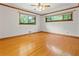 Bedroom with hardwood floors, ceiling fan, natural light and decorative trim at 431 Keeler Woods Nw Dr, Marietta, GA 30064