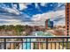 High-rise balcony view featuring pool and city skyline at 1820 Peachtree Nw St # 811, Atlanta, GA 30309