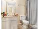 Bathroom featuring a toilet, vanity, and shower at 6433 Stone Terrace Ter, Morrow, GA 30260