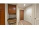 Entryway featuring hardwood floors, built-in storage, and access to the rest of the condo at 3300 Windy Ridge Se Pkwy # 1121, Atlanta, GA 30339