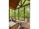 Cozy screened-in porch featuring comfortable seating and views of the surrounding greenery at 385 Anders N, Chattahoochee Hills, GA 30268