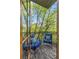 Private balcony with comfortable seating and view of lush green trees at 3235 Roswell Ne Rd # 508, Atlanta, GA 30305