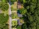 Aerial view of neighborhood showcasing home in lush, green surroundings at 553 Collingwood Dr, Decatur, GA 30032