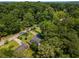 An aerial view showcasing a property nestled in a serene, tree-filled neighborhood at 553 Collingwood Dr, Decatur, GA 30032