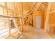 Partially finished attic space featuring exposed beams, some walls and carpeting, offering storage or potential expansion at 100 Marshas Vineyard, Hampton, GA 30228