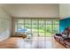 Large sunroom with a view of the backyard and swimming pool at 3553 Lakeview Dr, Rex, GA 30273