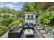 Stylish backyard with a bar and a comfortable seating area at 797 Ashland Ne Ave, Atlanta, GA 30307