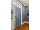 Elegant entryway featuring a stained glass transom window above the front door and hardwood floors at 797 Ashland Ne Ave, Atlanta, GA 30307