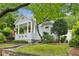 Charming craftsman home featuring a covered front porch, red door, and landscaped front yard at 797 Ashland Ne Ave, Atlanta, GA 30307