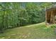 Backyard view showing the verdant trees and grass at 308 Golden Ct, Canton, GA 30114