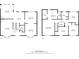 First and second floor plans with dimensions, showing the layout of living spaces and bedrooms at 308 Golden Ct, Canton, GA 30114