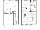 Floor plans of the first and second floors, showcasing room layouts and dimensions of the house at 218 Ellis Ln, Woodstock, GA 30189