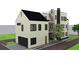 A modern design, including a spiral staircase to a rooftop patio, with an attached garage at 339 Peachtree Ne Ave, Atlanta, GA 30305