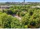 An aerial view of the property surrounded by lush greenery, showcasing the complex's prime location at 408 Coleraine Se, Smyrna, GA 30080