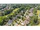 Community aerial view showing beautiful homes and trees on a golf course near a pond at 8295 St Marlo Fairway Dr, Duluth, GA 30097