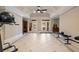 Home gym with ample space for exercise equipment, and access to the backyard at 8295 St Marlo Fairway Dr, Duluth, GA 30097