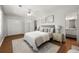 Bedroom with adjacent bathroom, closet, and an ceiling fan at 2435 Northlake Ct, Atlanta, GA 30345
