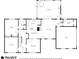 Detailed floor plan showcases the layout of the first floor with kitchen, bedrooms and living spaces at 965 Heards Ferry Rd, Sandy Springs, GA 30328