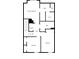 Third-floor plan with a laundry room, hall, three bedrooms, and two bathrooms at 208 Wade Creek Rd, Alpharetta, GA 30009