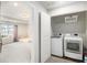 Laundry room with washer and dryer hookups, located near bedroom at 2517 Hedgeway Cir, Kennesaw, GA 30144