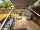 Outdoor patio area with furniture and an awning for shade at 2778 Wild Laurel Ct, Norcross, GA 30071