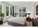 Comfortable bedroom showcasing a large window view, stylish decor, and a cozy bed at 1251 Chelsea Nw Cir, Atlanta, GA 30318