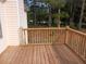 Wooden back deck with view of the landscaped backyard at 2775 Emerald Springs Dr, Lawrenceville, GA 30045