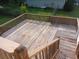 Elevated backyard deck with wooden stairs at 2775 Emerald Springs Dr, Lawrenceville, GA 30045