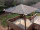 View of the spacious wooden deck with a gazebo, perfect for outdoor entertaining and relaxation at 2775 Emerald Springs Dr, Lawrenceville, GA 30045
