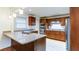Updated kitchen featuring stainless steel appliances, granite countertops, and ample cabinet space at 256 Indian Trl, Marietta, GA 30068