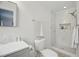 Modern bathroom featuring a walk-in shower, vanity sink, and elegant fixtures at 27 Ansley Nw Way, Cartersville, GA 30121