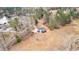 Aerial view of home on a large lot with a long driveway at 260 Sandy Lake Cir, Fayetteville, GA 30214