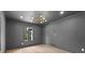 Stylish living room featuring gray walls, hardwood floors, and recessed lighting at 260 Sandy Lake Cir, Fayetteville, GA 30214
