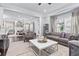 Elegant living room showcasing neutral colors, tufted sofas, and seamless transition to other living areas at 1450 Elizabeth Ln, Atlanta, GA 30344