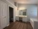 Elegant primary bathroom featuring a double vanity, soaking tub, and ample space at 3718 Jackson Bluff Dr, Lawrenceville, GA 30044