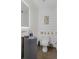 Modern bathroom features include a floating concrete sink and shiplap accent wall at 6305 River Chase Cir, Atlanta, GA 30328