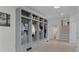 Welcoming mudroom with built-in storage lockers and bench seating, perfect for organization at 6305 River Chase Cir, Atlanta, GA 30328