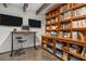 Bright home office with built-in bookshelves, desk area, and ample natural light at 6305 River Chase Cir, Atlanta, GA 30328
