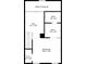 Floor plan featuring a bedroom, two bathrooms, hall, and walk-in closet with dimensions at 3999 Bayside Cir, Doraville, GA 30340