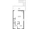 Floor plan showcasing the living room, kitchen, bathroom, and foyer with dimensions at 3999 Bayside Cir, Doraville, GA 30340