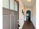 Elegant townhouse entryway with dark wood floors and modern finishes at 32 S Auburn Landing Pl, Auburn, GA 30011