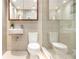 Modern bathroom with glass shower and sink at 587 Virginia Ne Ave # 609, Atlanta, GA 30306