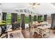 Bright sunroom with large windows offering natural light and dining table at 6628 Londonderry Dr, Morrow, GA 30260