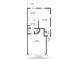 First floor floorplan featuring the living room, kitchen, entry, garage, and patio dimensions at 176 Silver Fox Trl, Dallas, GA 30157