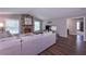 Bright living room featuring a stone fireplace and ample natural light at 8321 Banks Mill Rd, Douglasville, GA 30135